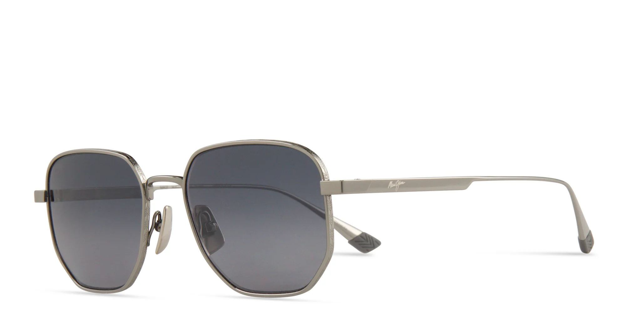 Shop Maui Jim Lewalani Unisex Square Sunglasses in Silver online.