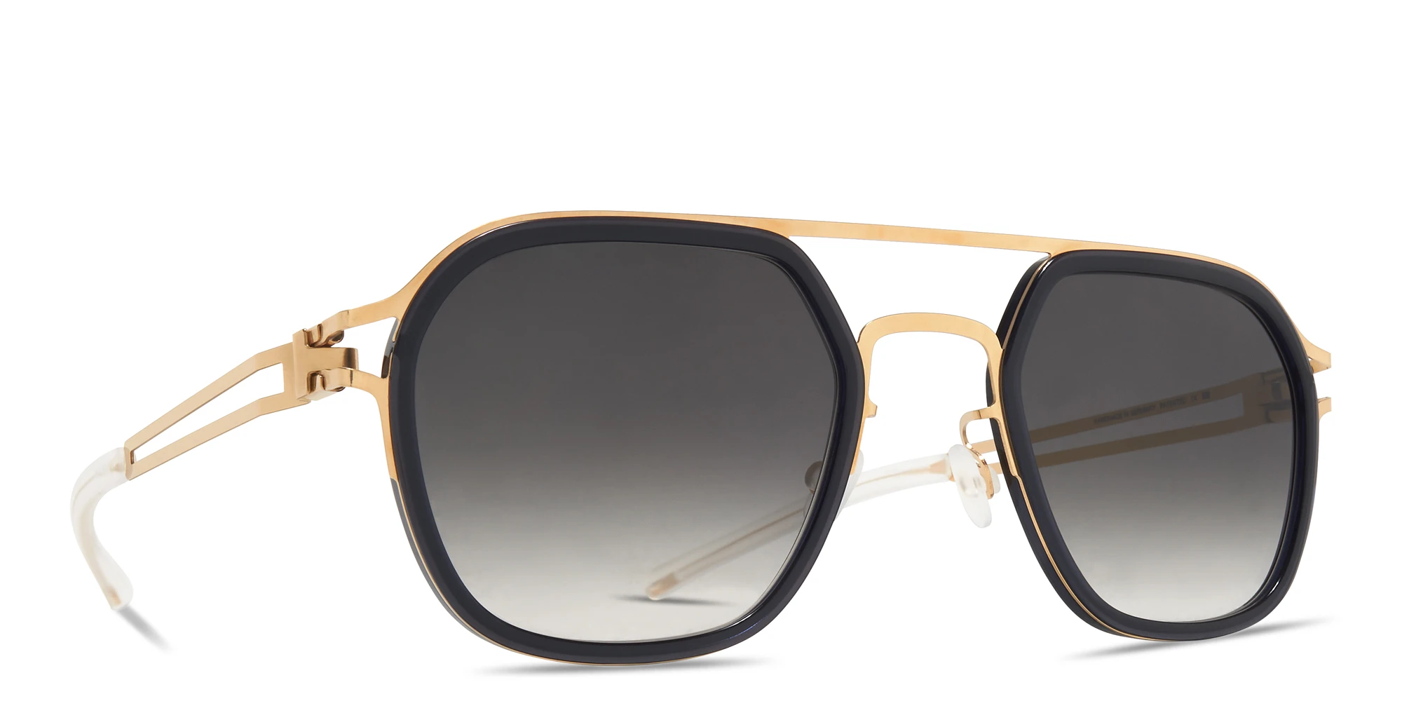 Shop MYKITA Leeland Unisex Aviator Sunglasses in Gold online.