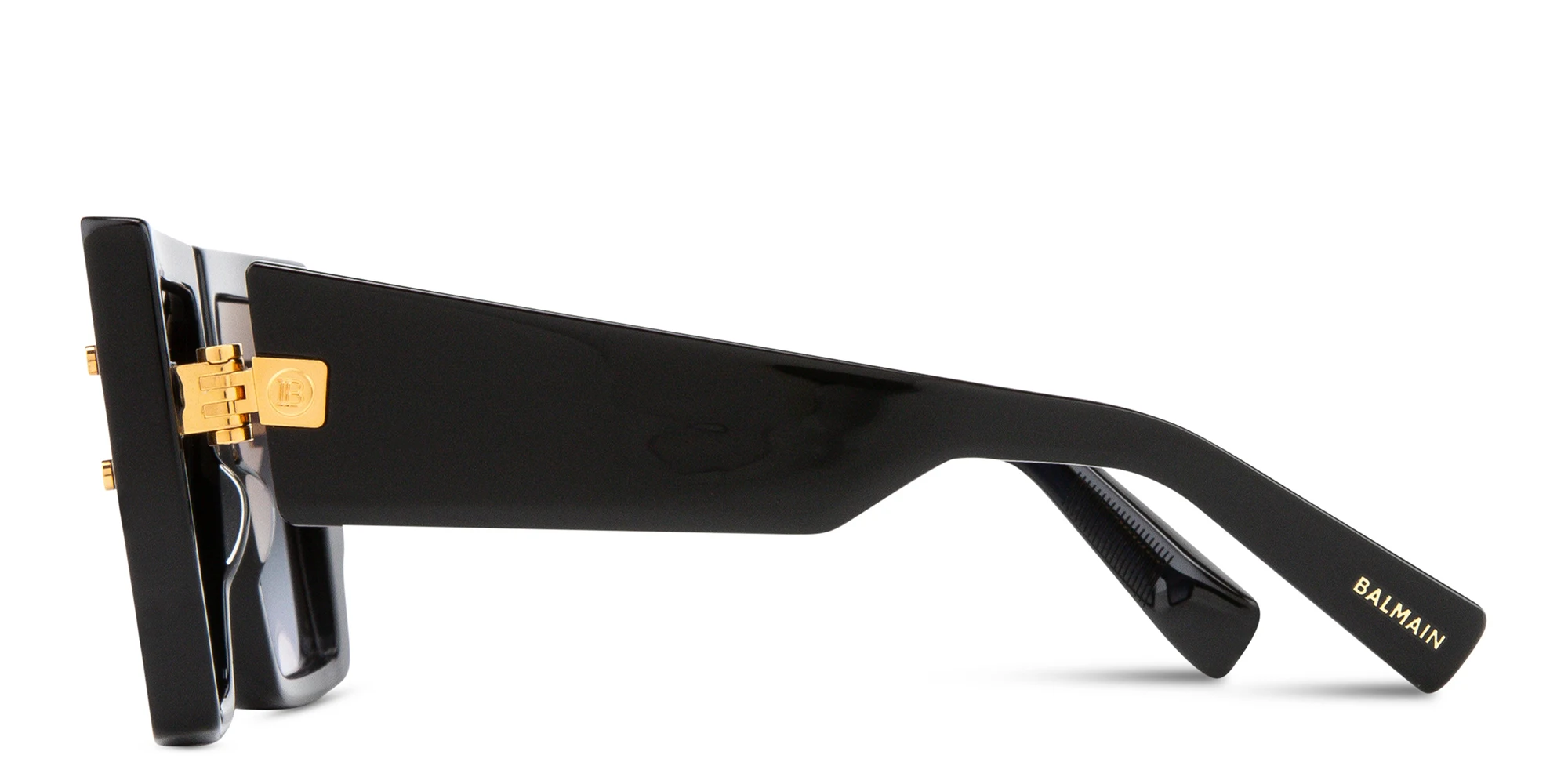 Shop BALMAIN B-Grand Unisex Oversized Square Sunglasses in Black online.