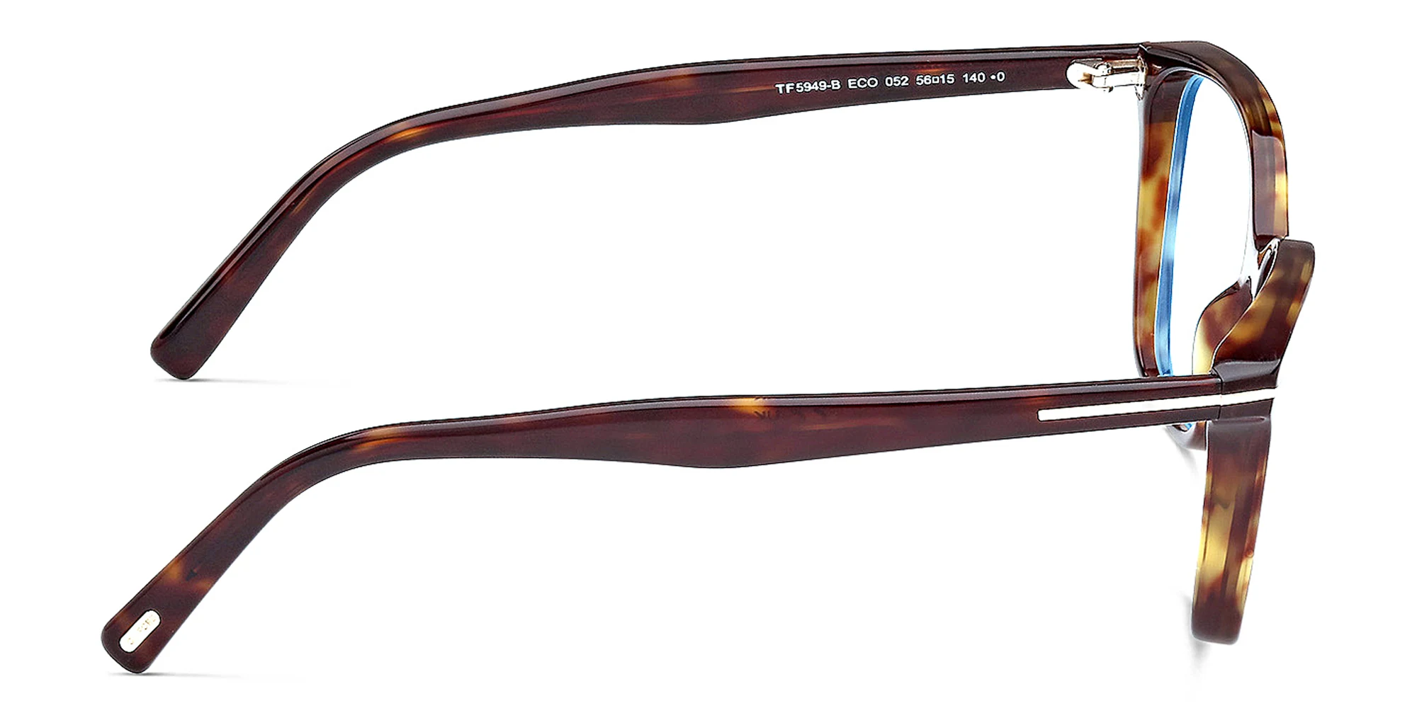 Shop TOM FORD Logo Wide Cat-Eye Eyeglasses in Dark Havana online.