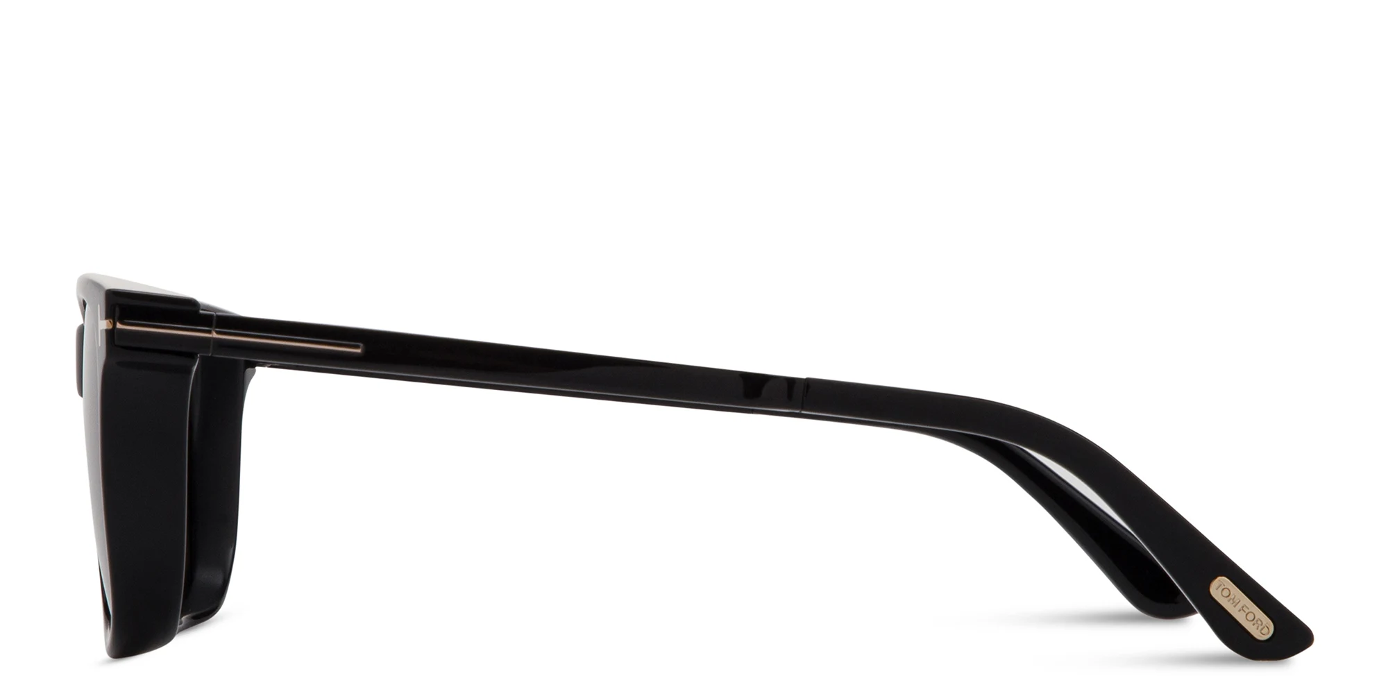 Shop TOM FORD Sinatra Square Sunglasses in Shiny Black online.