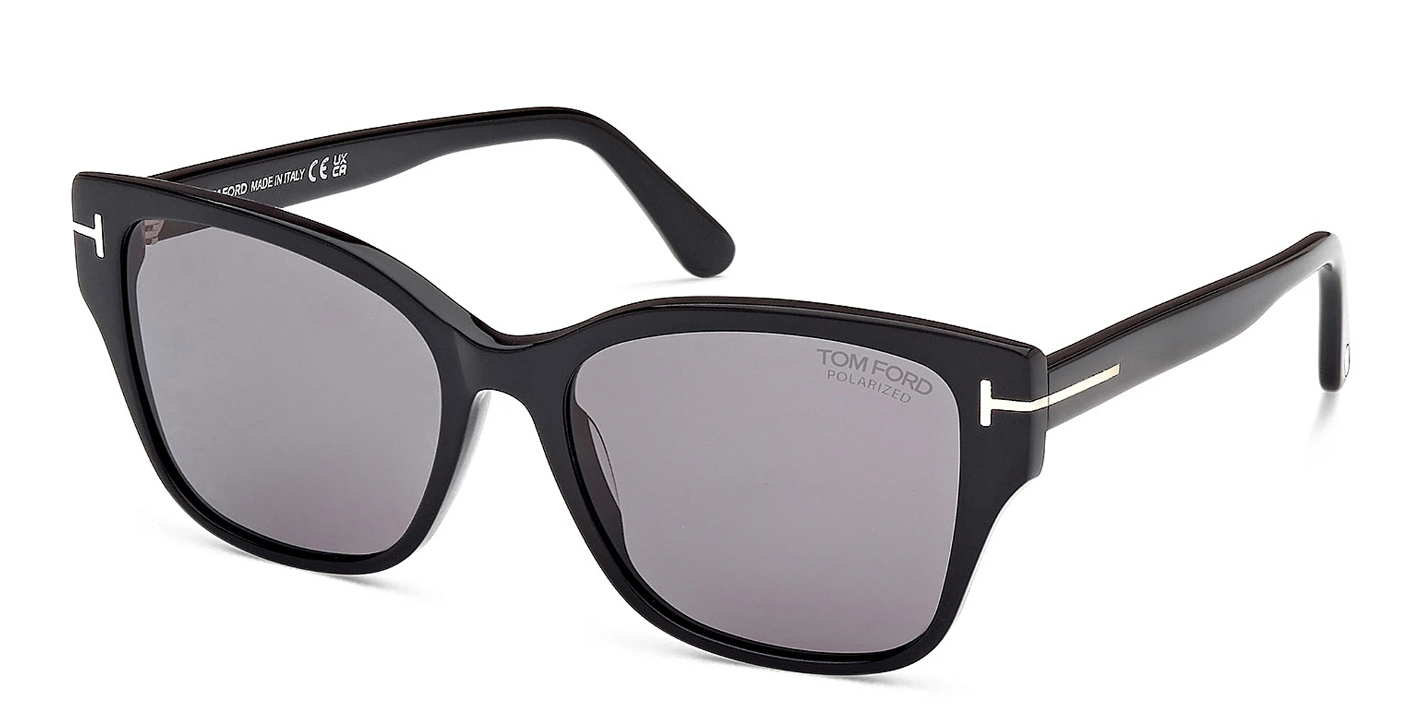 Shop TOM FORD Elsa Butterfly Sunglasses in Shiny Black online.