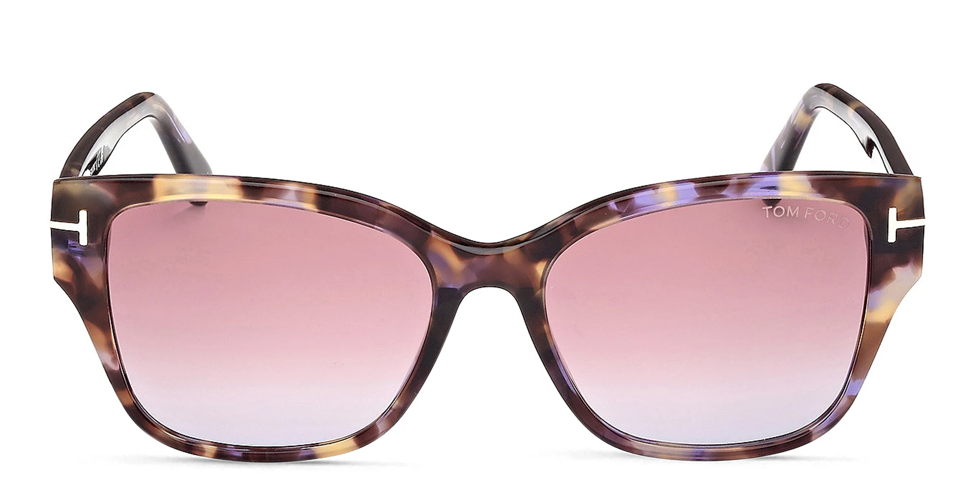 Shop TOM FORD Elsa Butterfly Sunglasses in Colored Havana online.