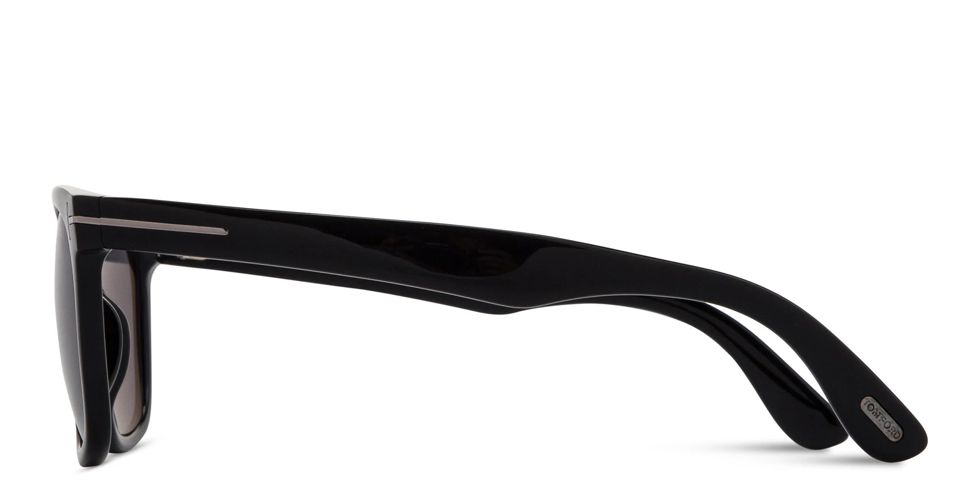 Shop TOM FORD Kevyn Square Sunglasses in Shiny Black online.