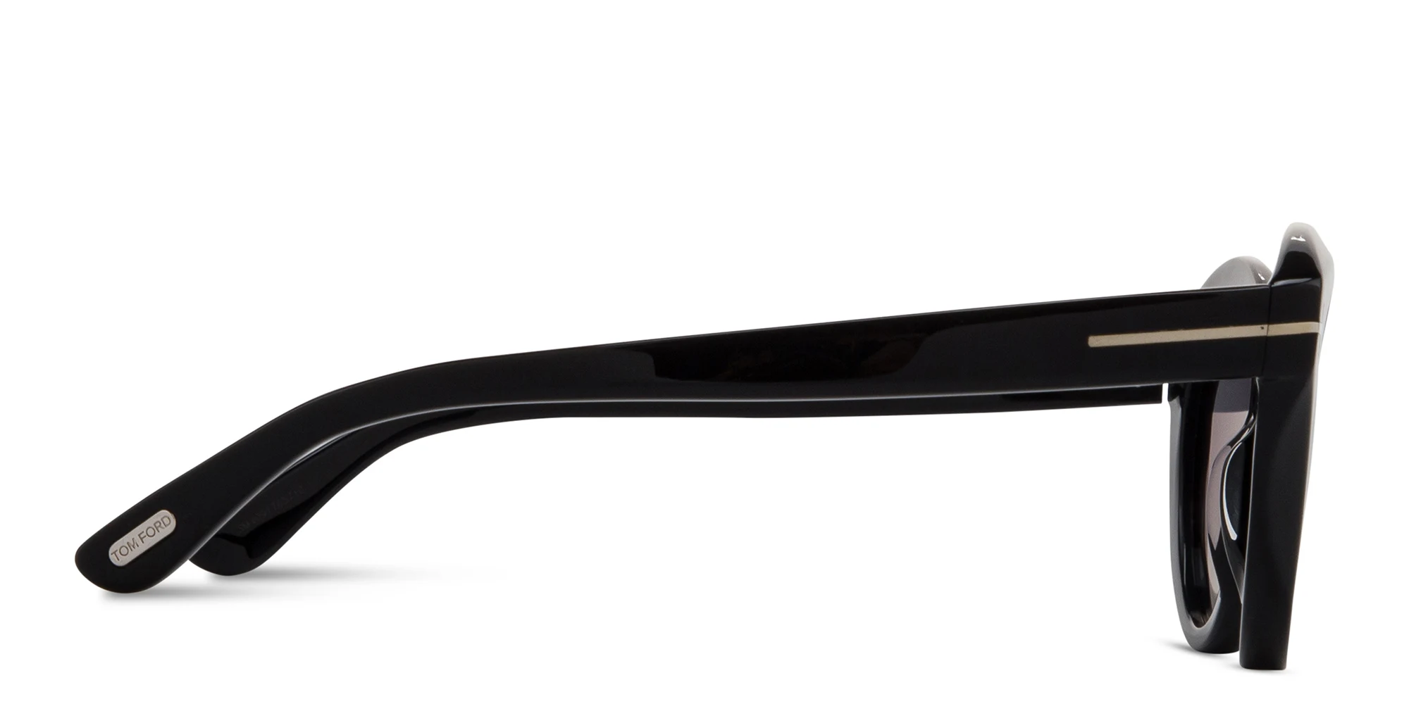 Shop TOM FORD Toni Oval Sunglasses in Shiny Black online.