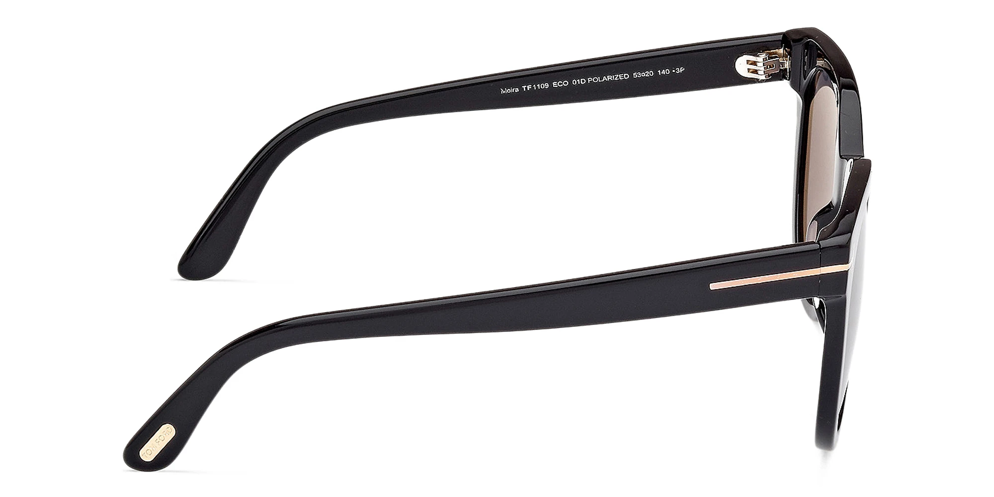 Shop TOM FORD Moira Butterfly Sunglasses in Shiny Black online.