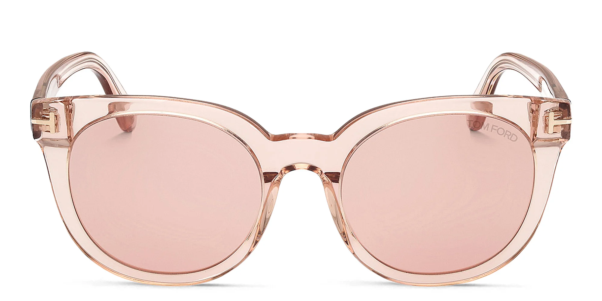Shop TOM FORD Moira Butterfly Sunglasses in Transparent Pink online.