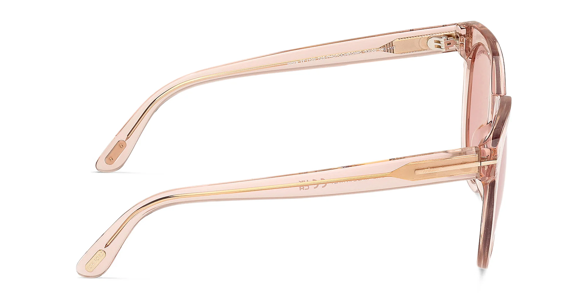 Shop TOM FORD Moira Butterfly Sunglasses in Transparent Pink online.