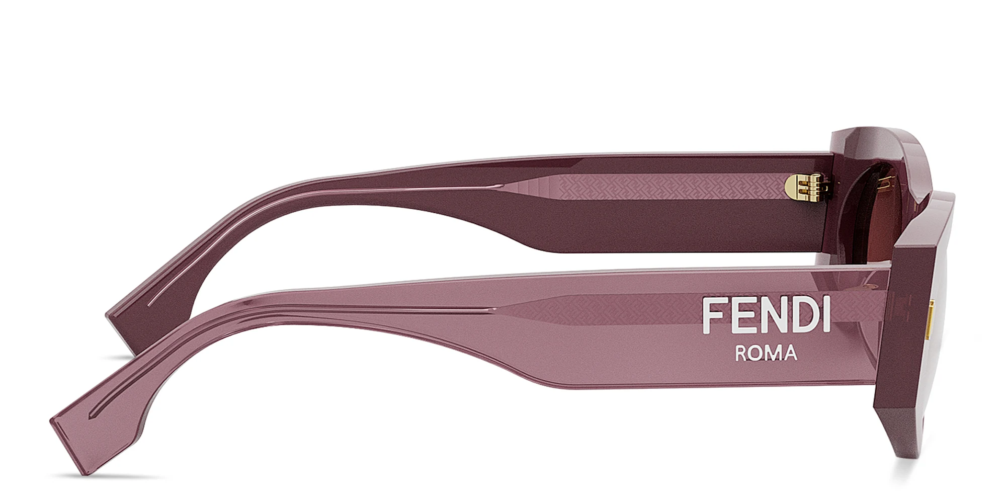Shop FENDI Roma Oval Sunglasses in Purple online.