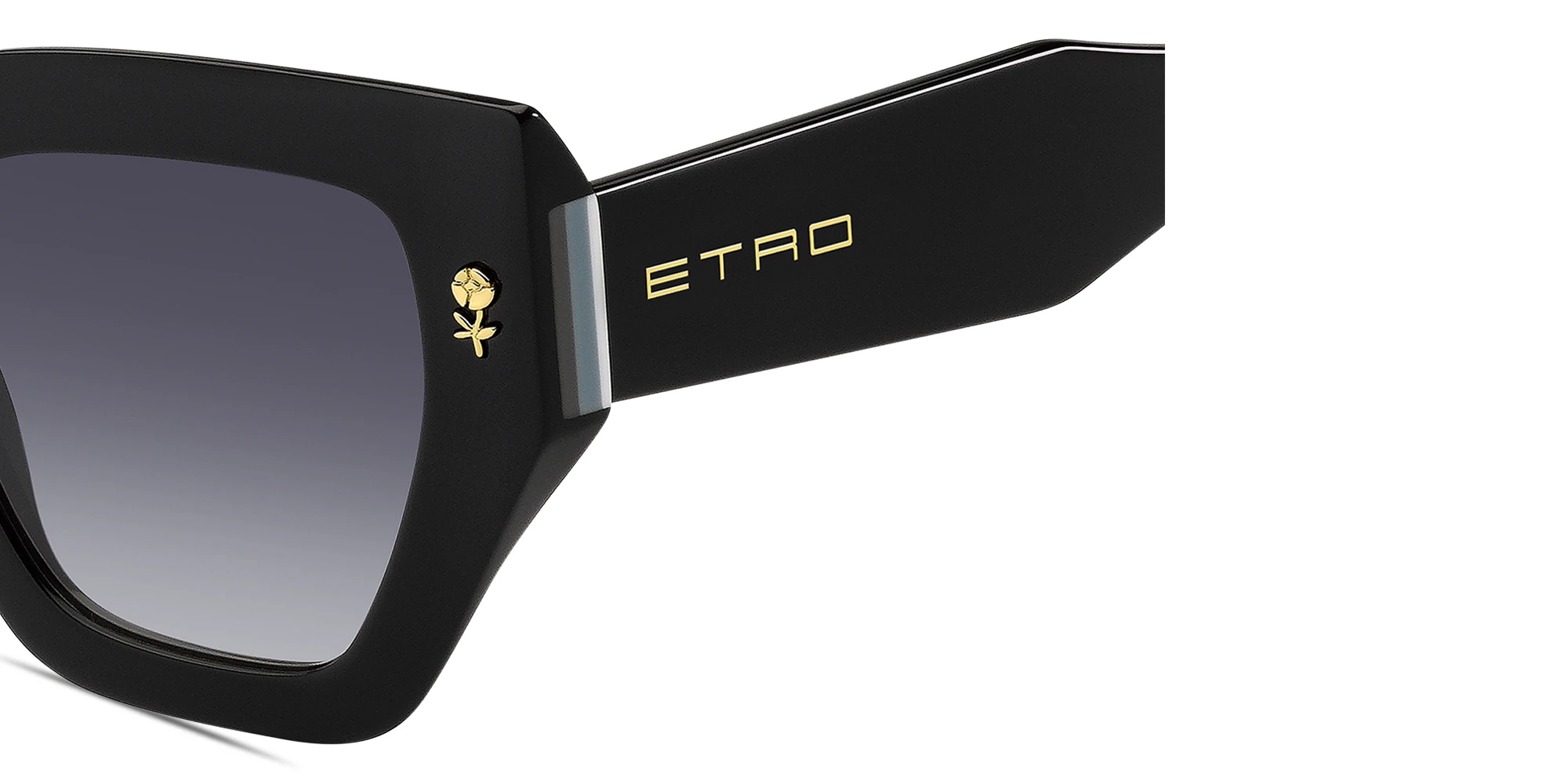 Shop ETRO Etromania Oversized Cat-Eye Sunglasses in Black online.