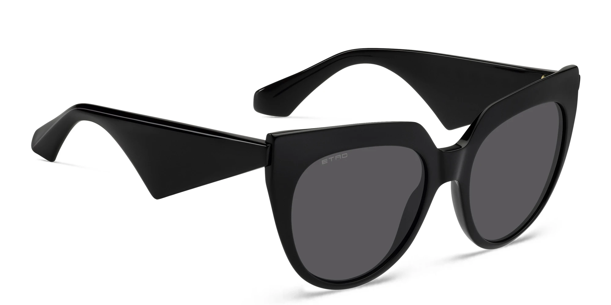 Shop ETRO Tailoring Oversized Cat-Eye Sunglasses in Black online.