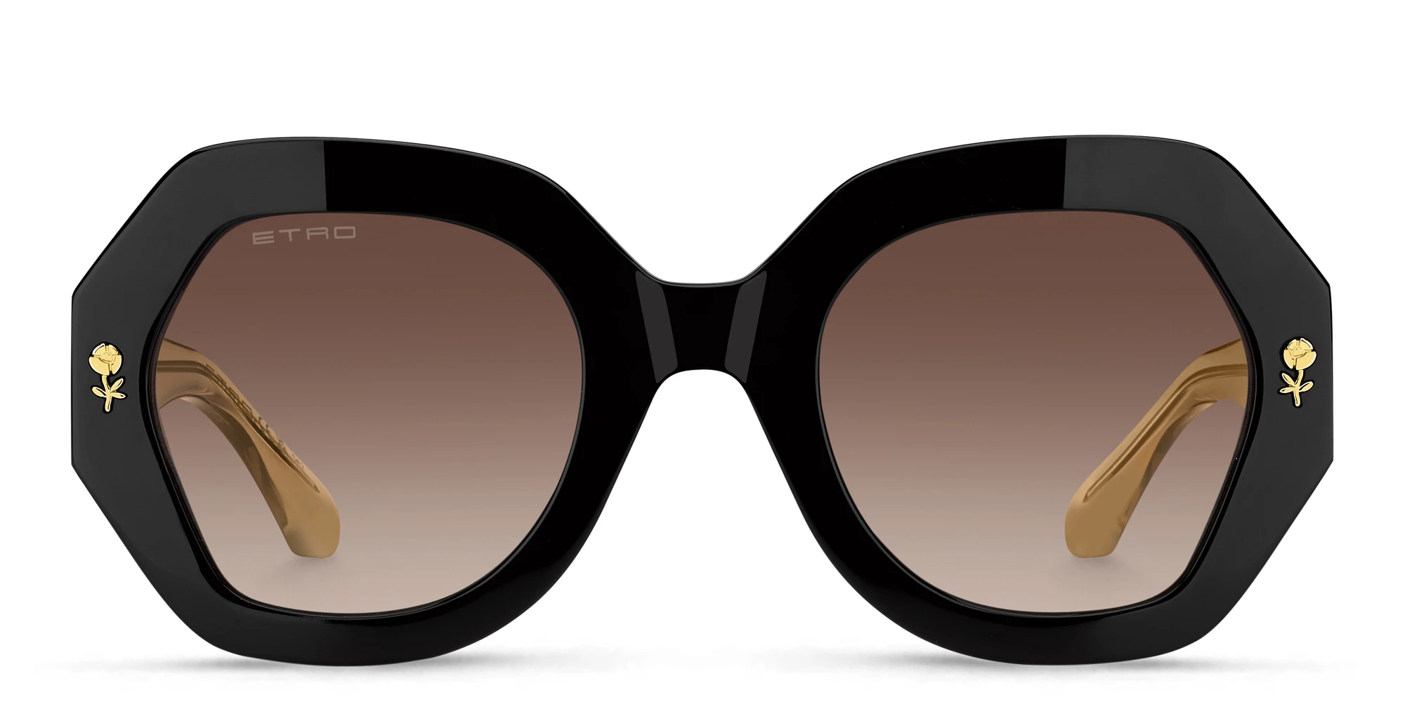 Shop ETRO Etromania Oversized Butterfly Sunglasses in Black online.