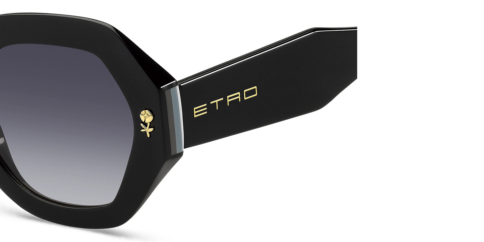 Shop ETRO Etromania Oversized Butterfly Sunglasses in Black online.