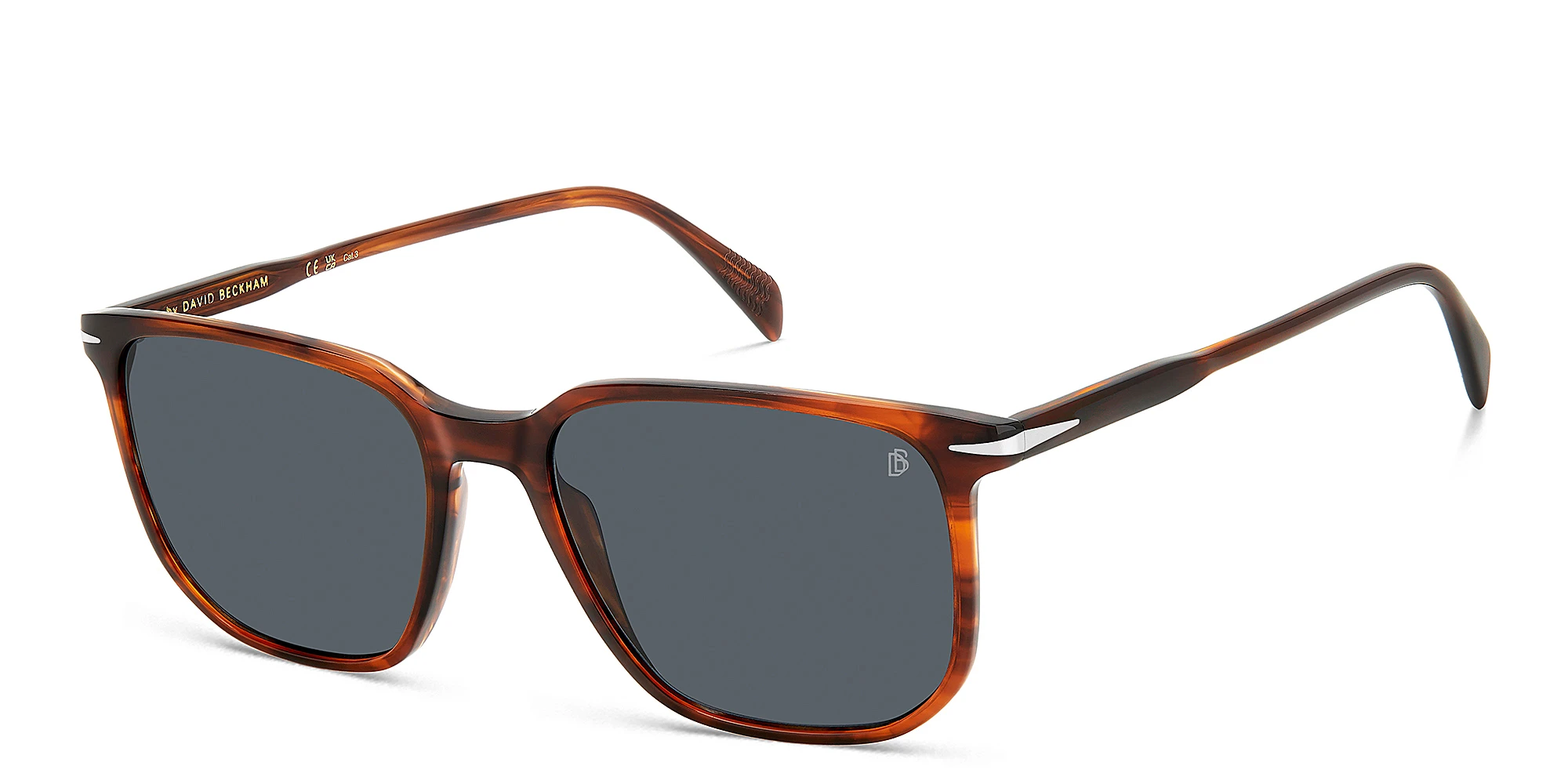 Shop DAVID BECKHAM Timeless Icons Square Sunglasses in Havana online.