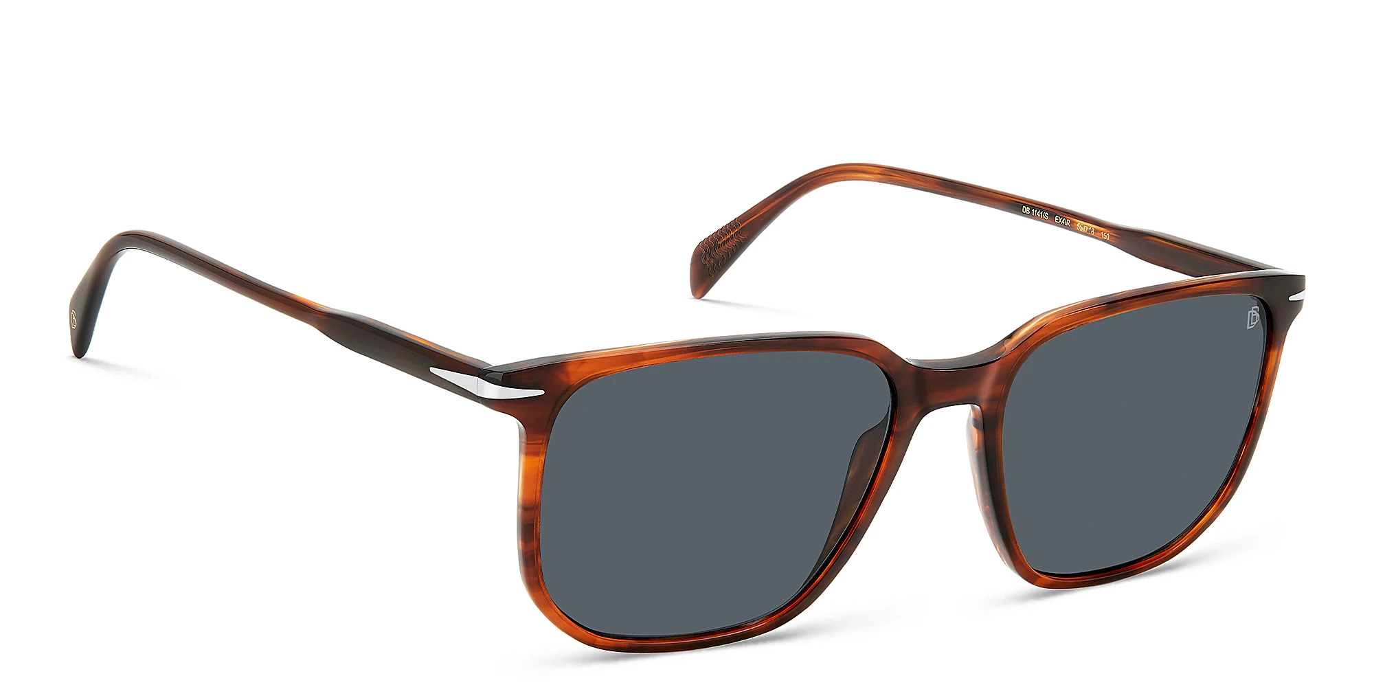 Shop DAVID BECKHAM Timeless Icons Square Sunglasses in Havana online.