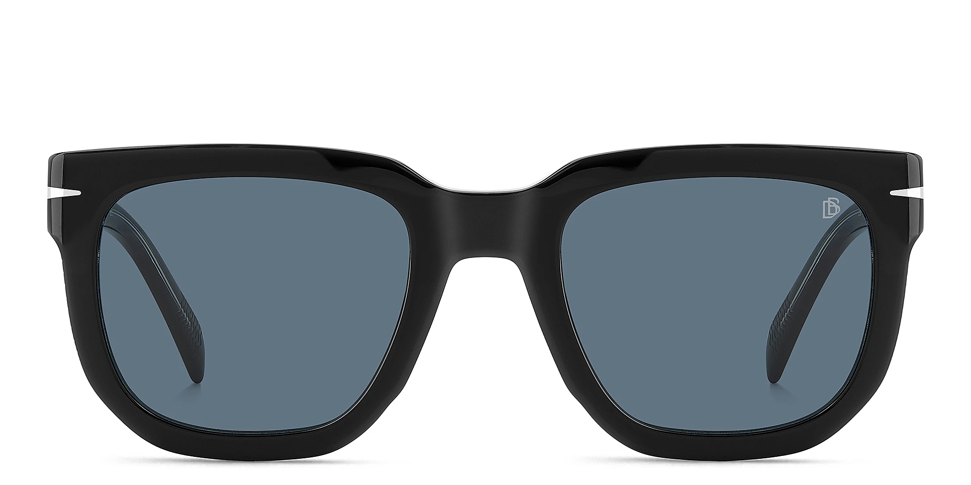 Shop DAVID BECKHAM Style Pioneer Square Sunglasses in Black Crystal online.