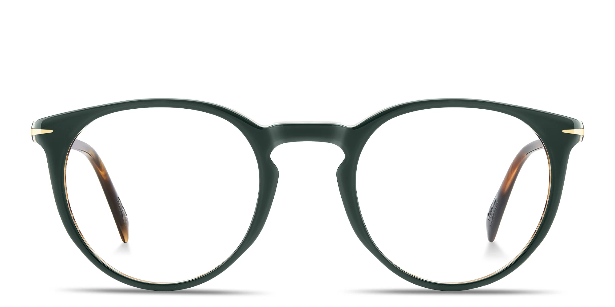 Shop DAVID BECKHAM Talisman Panthos Eyeglasses in Green online.
