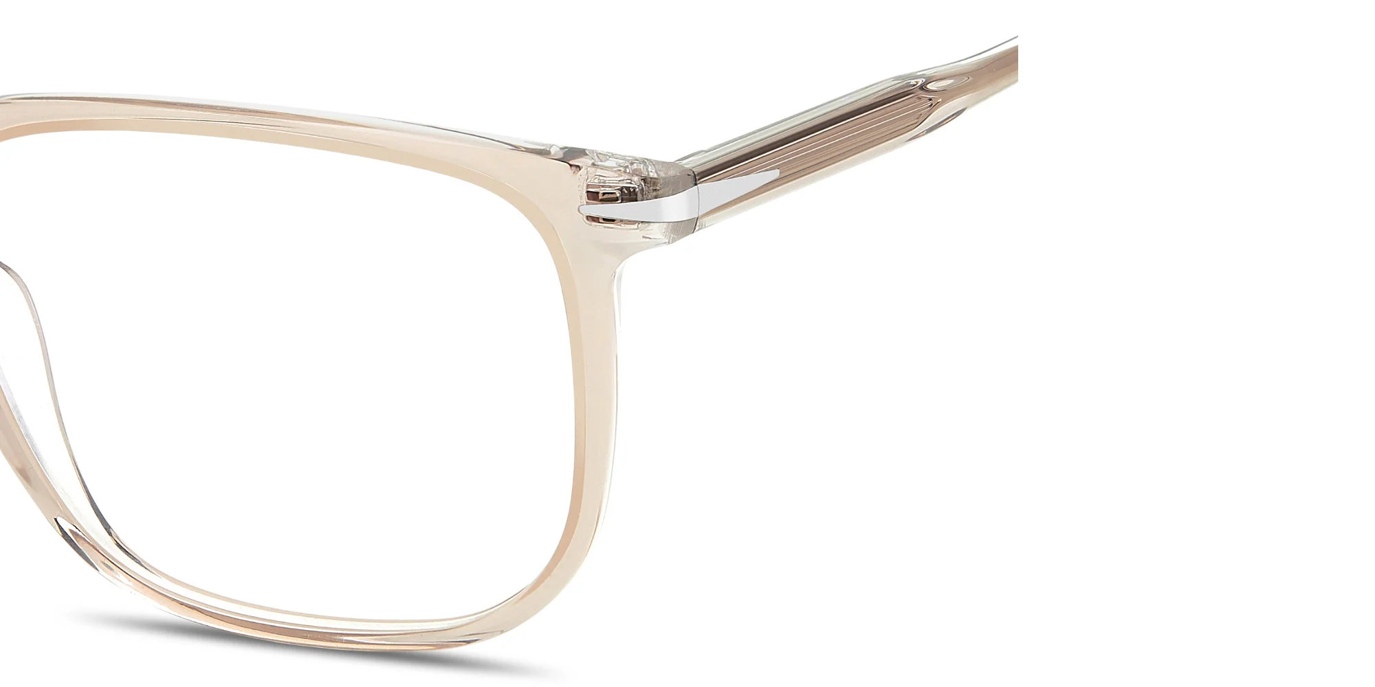 تسوق Timeless Icons Rectangle Eyeglasses ديفيد بيكهام بلون Beige Crystal أونلاين.