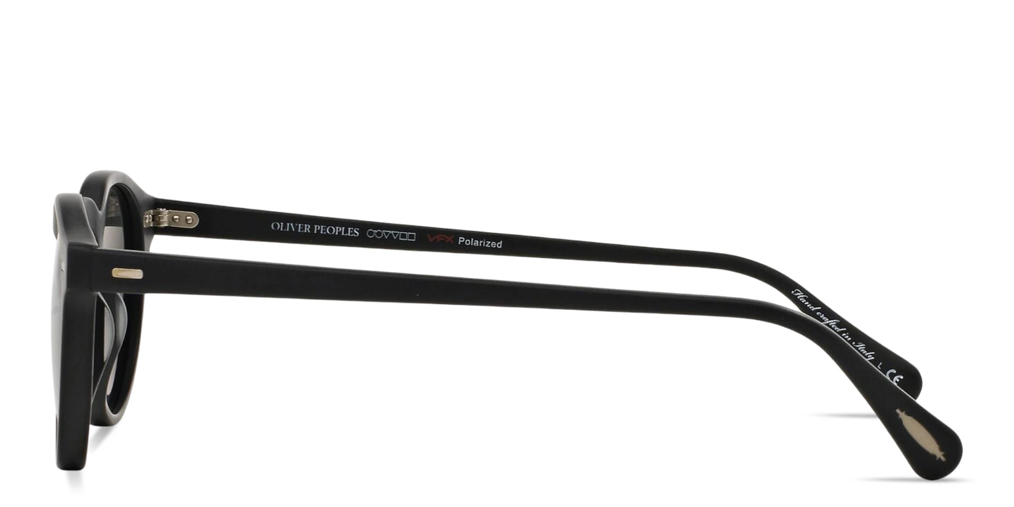 Shop OLIVER PEOPLES Gregory Peck Sun Unisex Panthos Sunglasses in Semi-Matte Black online.