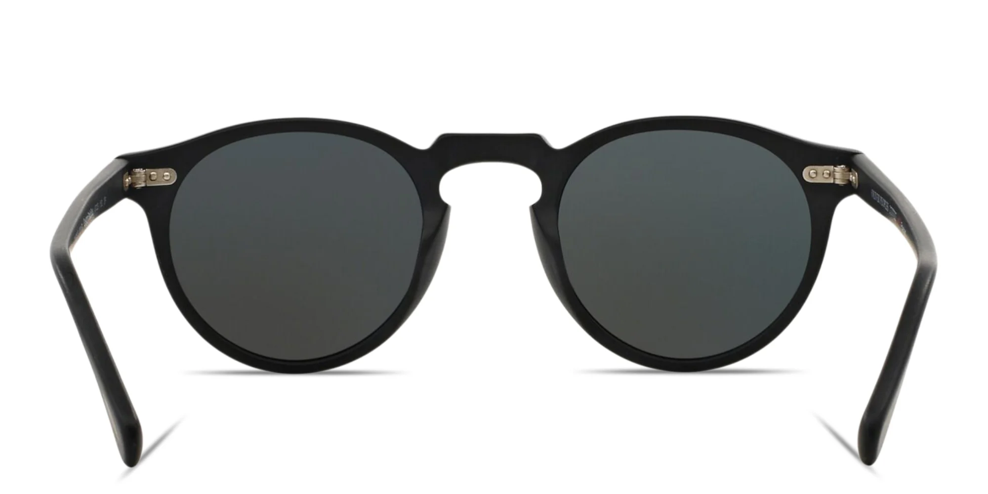 Shop OLIVER PEOPLES Gregory Peck Sun Unisex Panthos Sunglasses in Semi-Matte Black online.