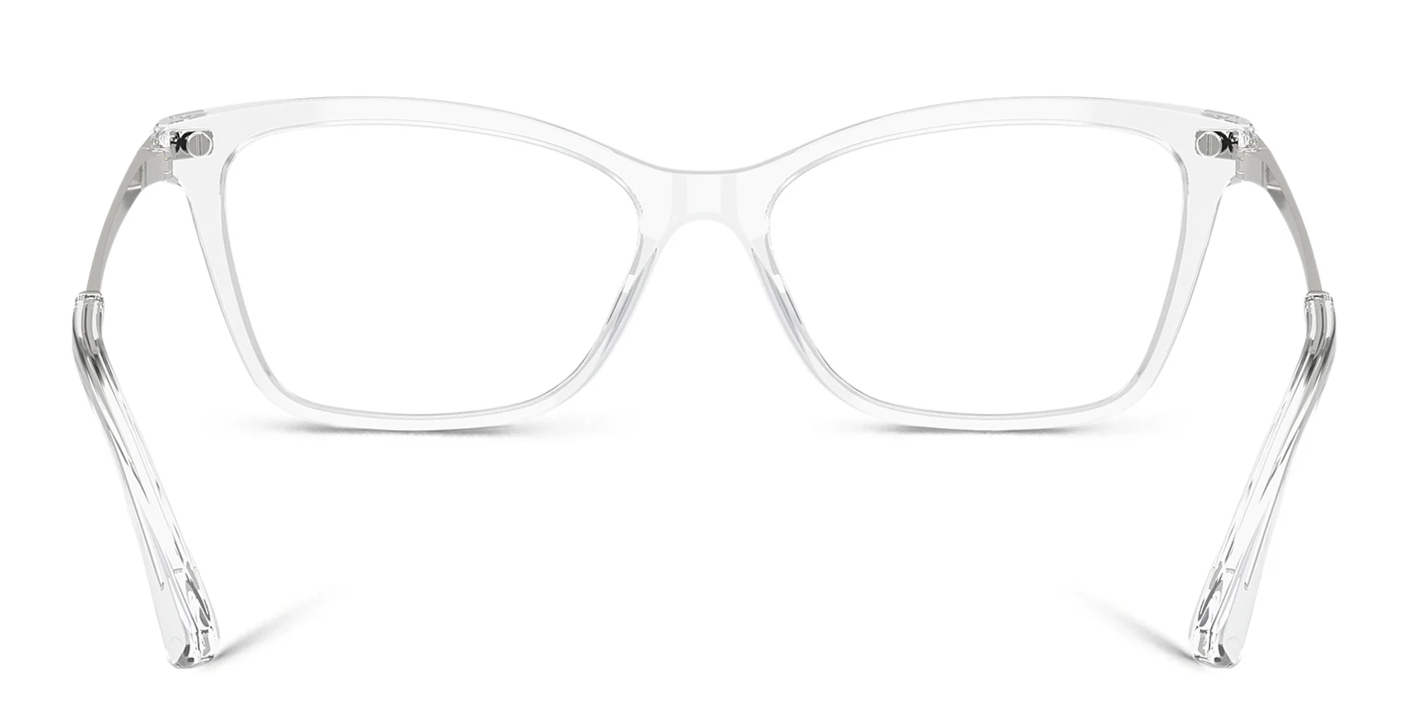 Shop Dolce & Gabbana Logo Rectangle Eyeglasses in Clear online.