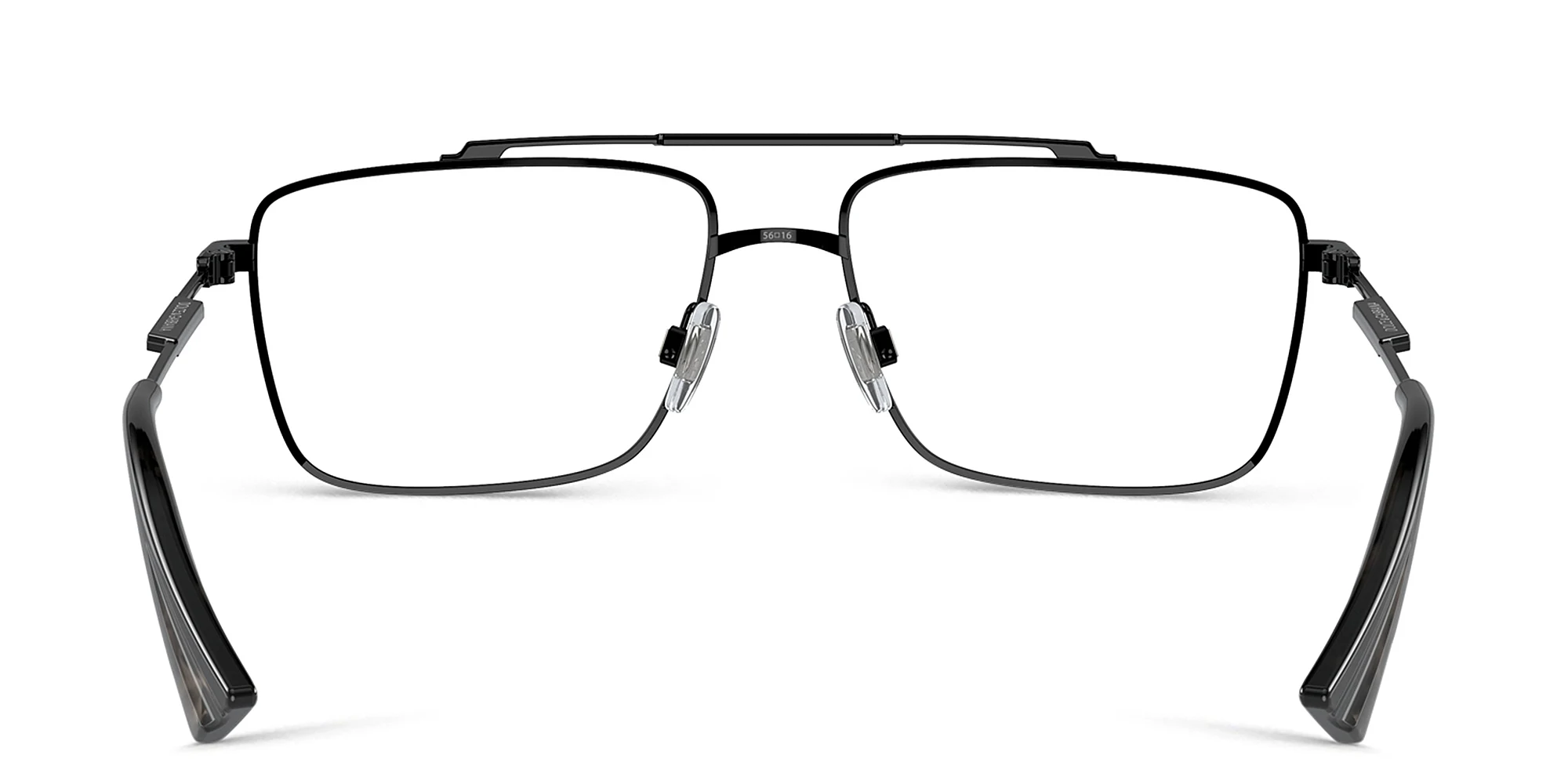 Shop Dolce & Gabbana Logo Wide Rectangle Eyeglasses in Black online.