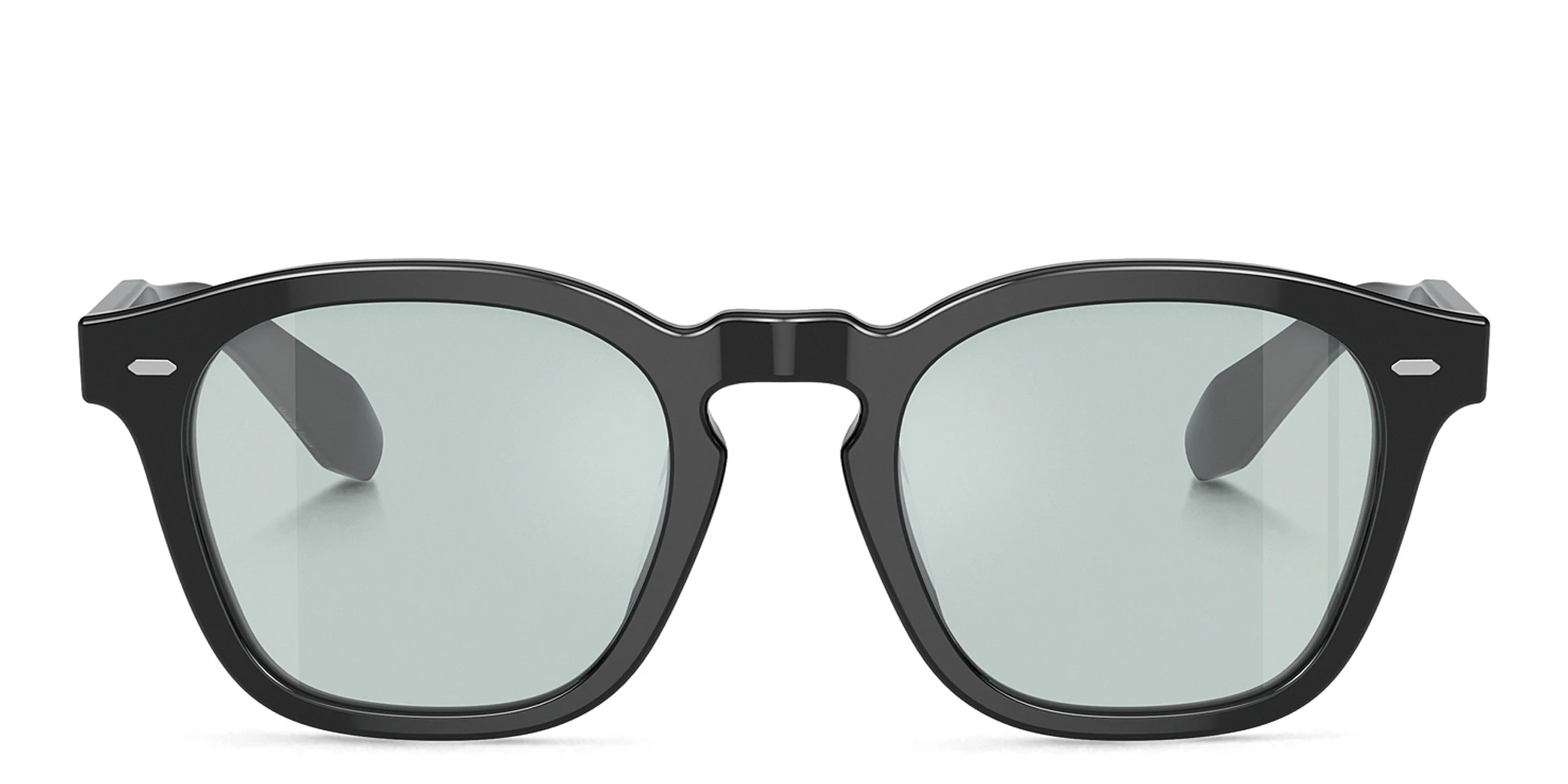 Shop OLIVER PEOPLES N.03 Unisex Square Eyeglasses in Black online.