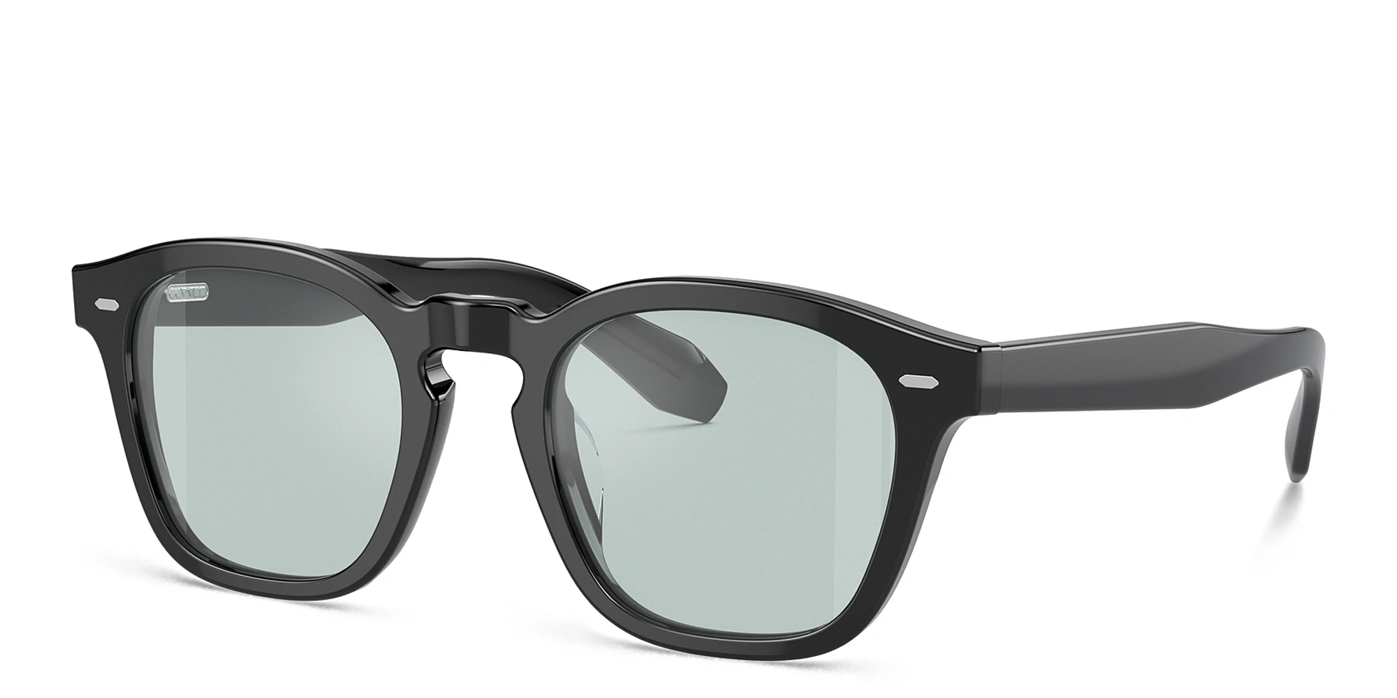 Shop OLIVER PEOPLES N.03 Unisex Square Eyeglasses in Black online.