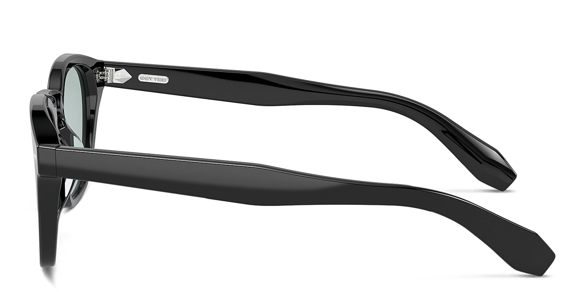 Shop OLIVER PEOPLES N.03 Unisex Square Eyeglasses in Black online.