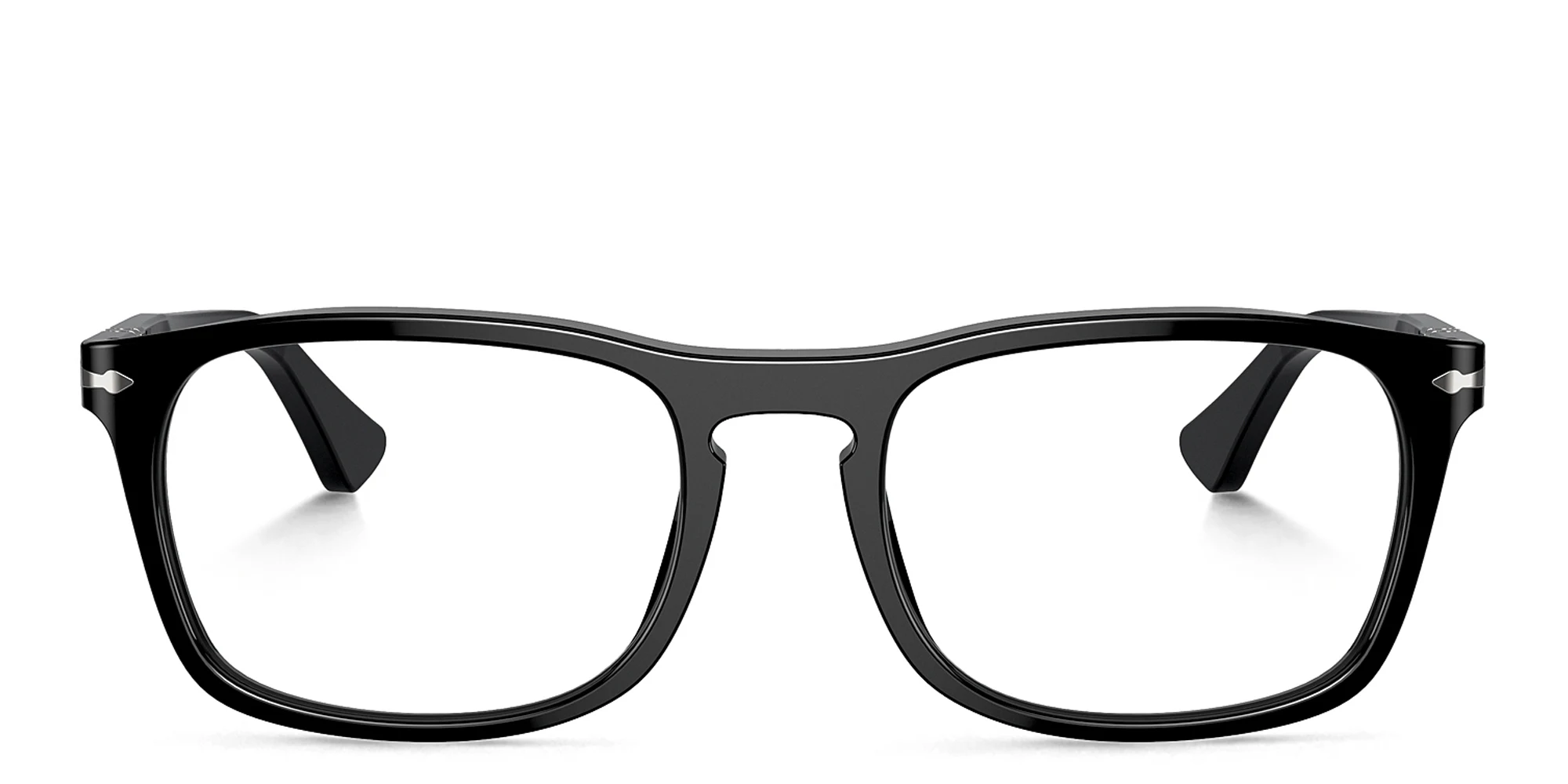 Shop PERSOL Unisex Pillow Eyeglasses in Black online.