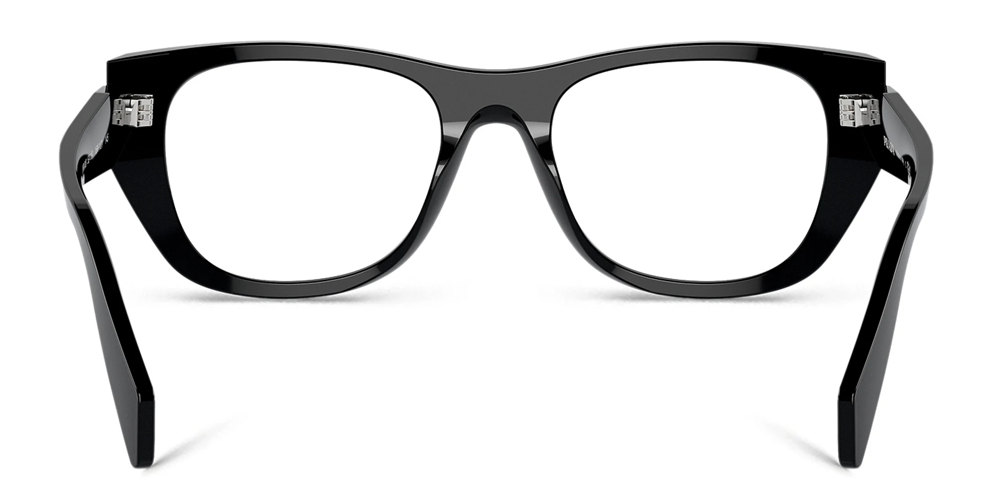 تسوق نظارات طبية غير منتظمة بشعار العلامة برادا بلون أسود أونلاين.