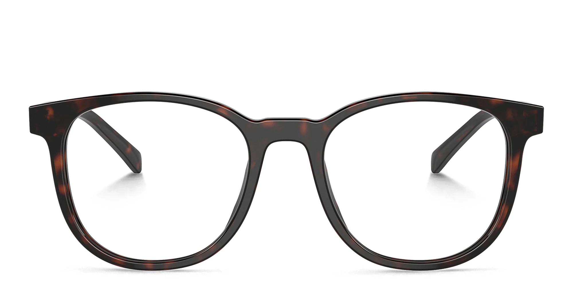 Shop PRADA Logo Panthos Eyeglasses in Tortoise online.