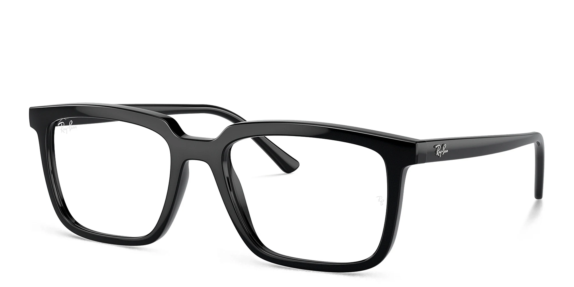 Shop Ray-Ban Alain Optics Unisex Rectangle Eyeglasses in Black online.