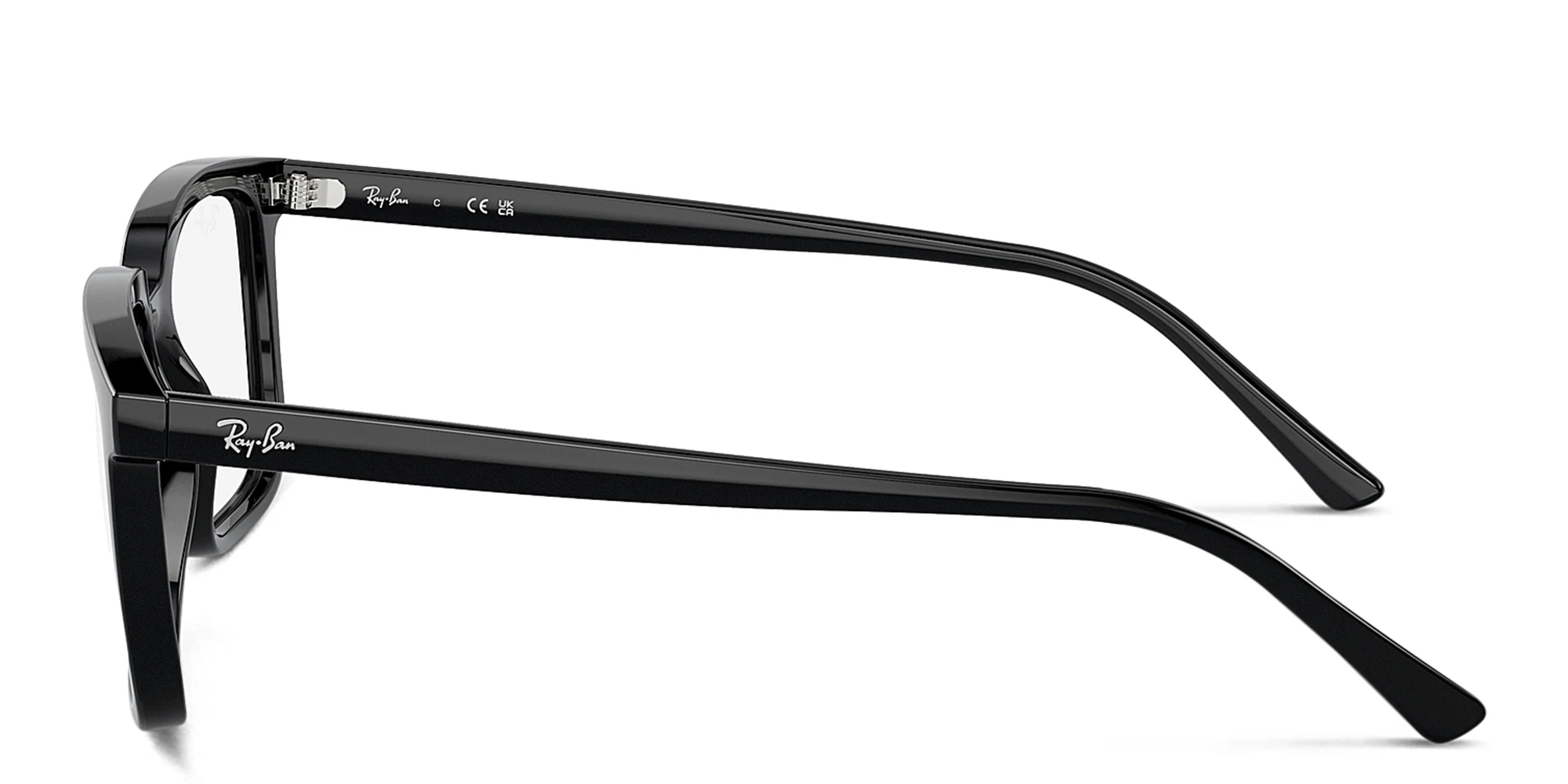 Shop Ray-Ban Alain Optics Unisex Rectangle Eyeglasses in Black online.
