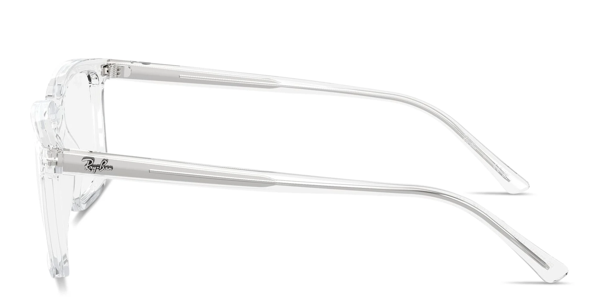 Shop Ray-Ban Alain Optics Unisex Rectangle Eyeglasses in Transparent online.
