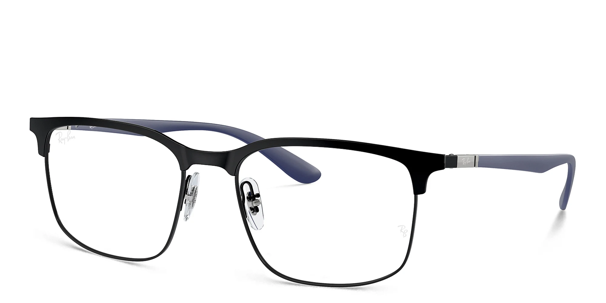 Shop Ray-Ban Optics Unisex Wide Square Eyeglasses in Black online.