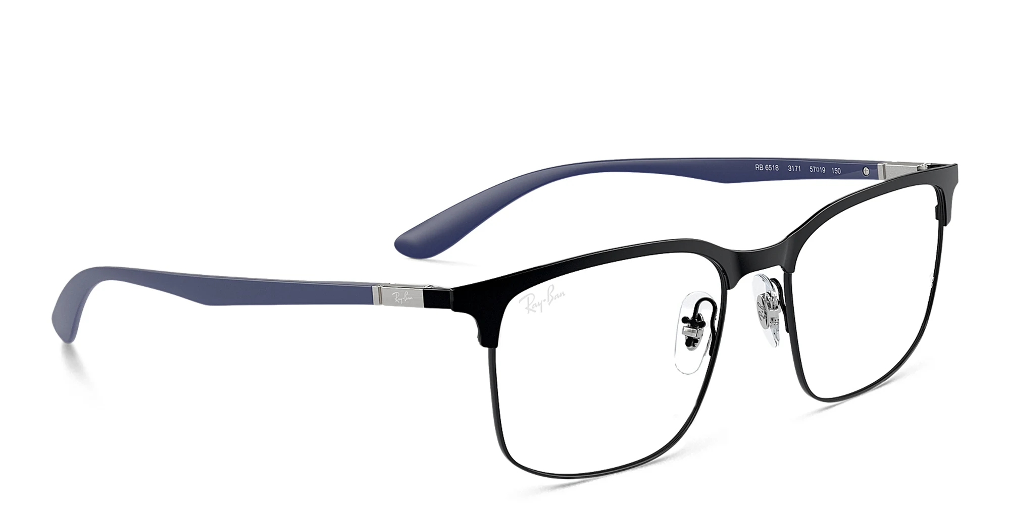 Shop Ray-Ban Optics Unisex Wide Square Eyeglasses in Black online.
