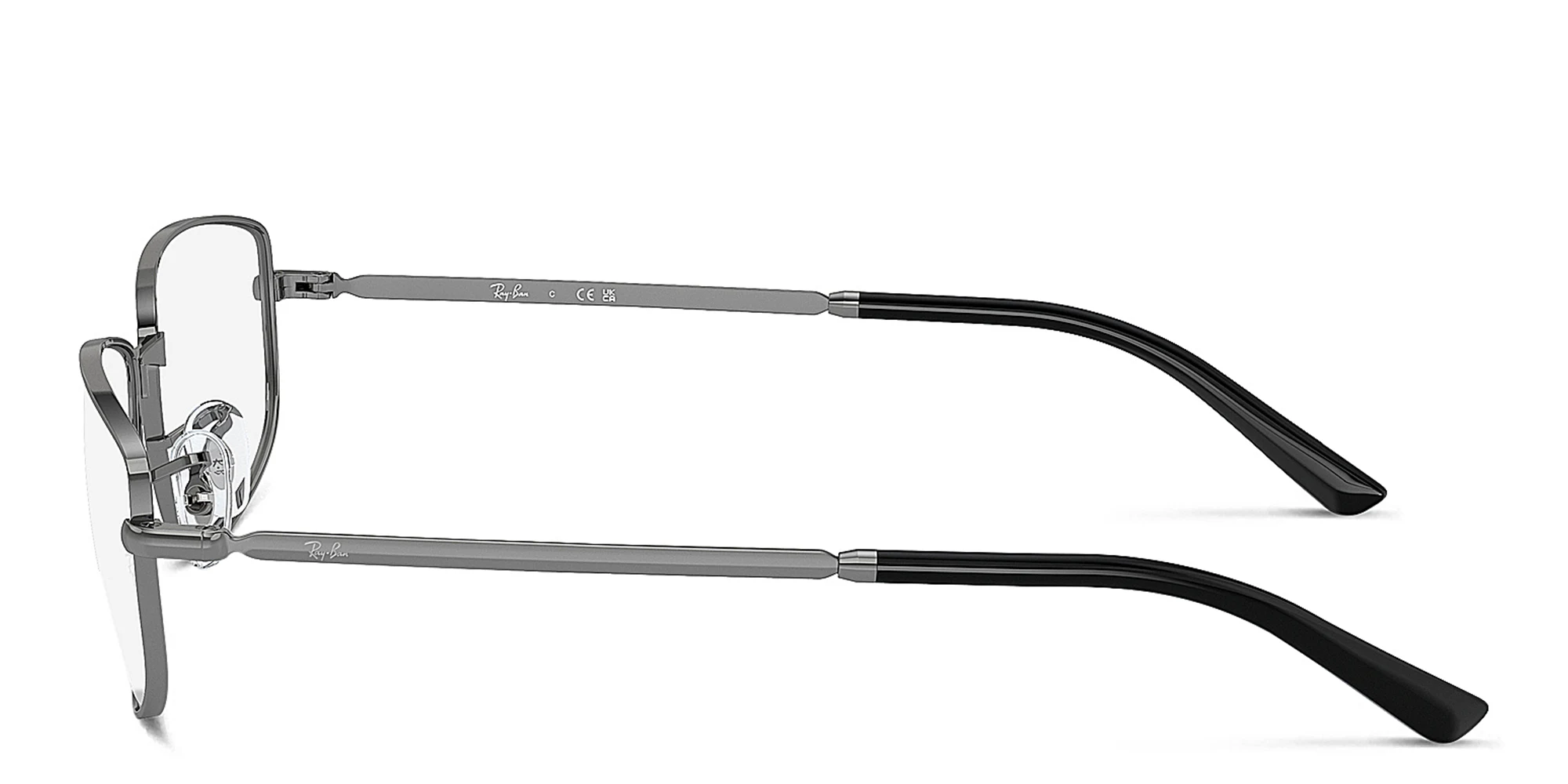 Shop Ray-Ban Optics Unisex Irregular Eyeglasses in Gunmetal online.