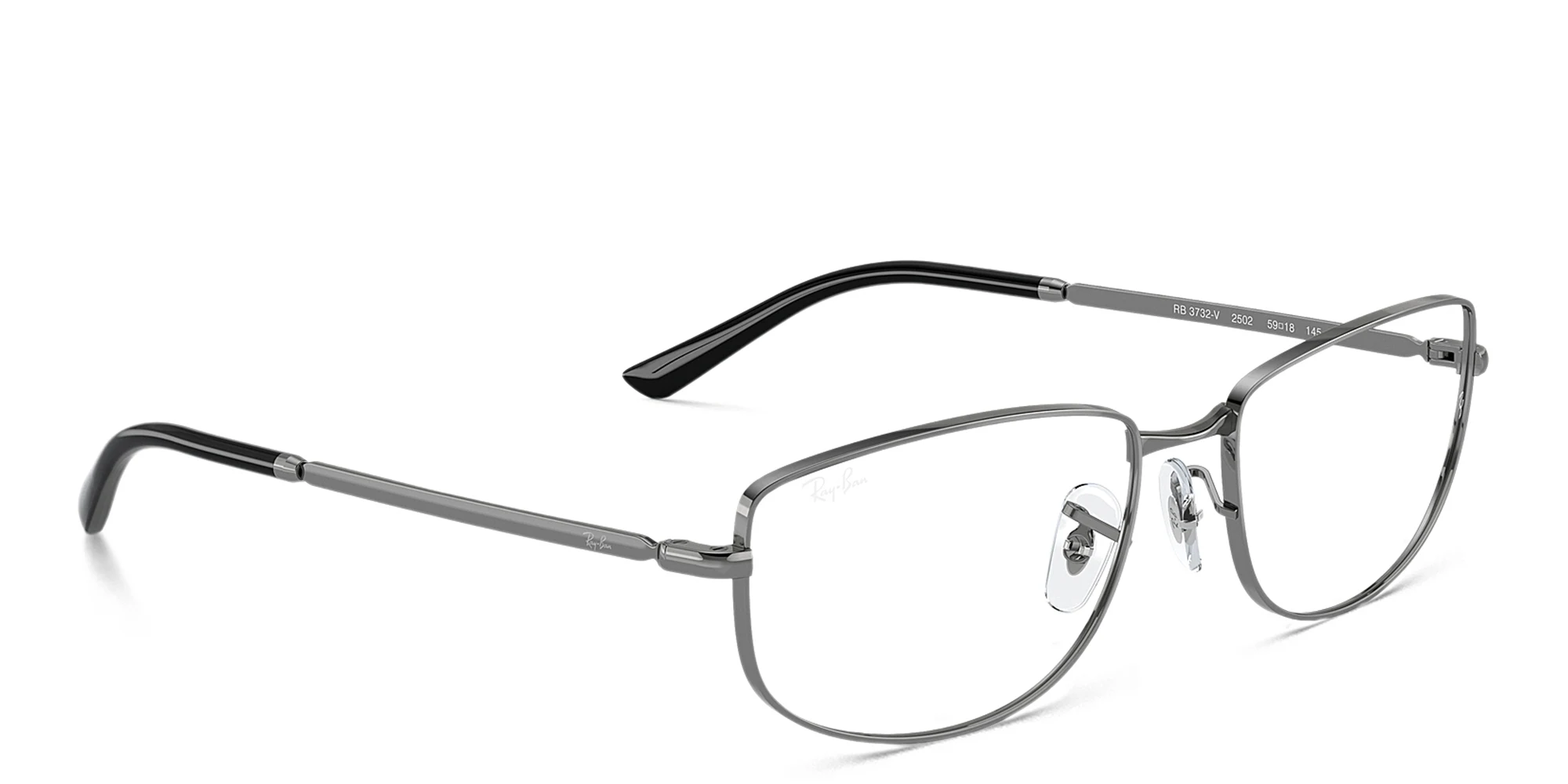 Shop Ray-Ban Optics Unisex Irregular Eyeglasses in Gunmetal online.