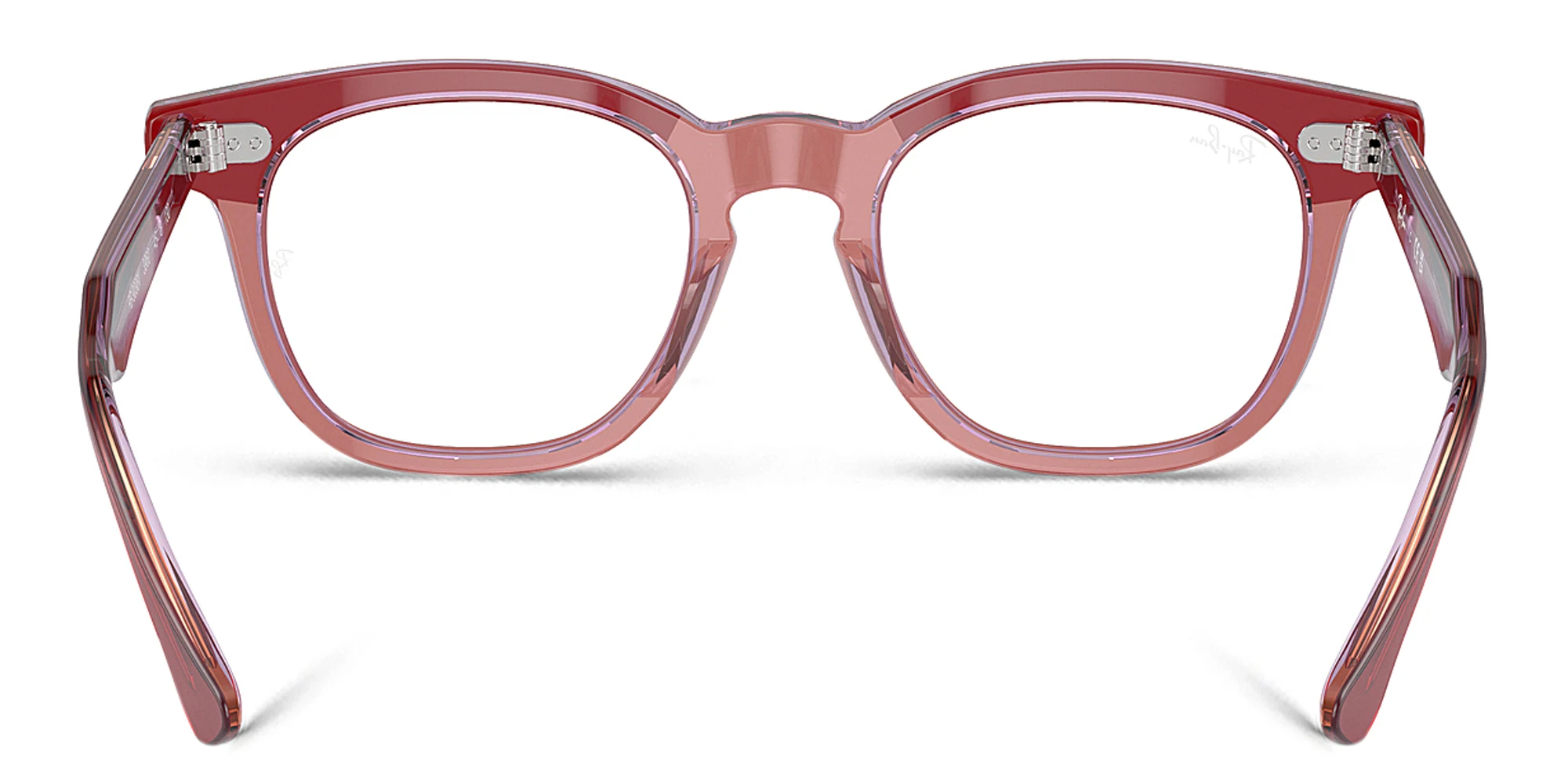 Shop Ray-Ban Junior Optics Kids Square Eyeglasses in Top Red & Orange & Light Purple online.