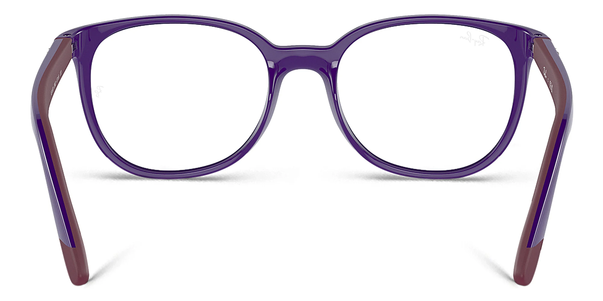 Shop Ray-Ban Optics Kids Round Eyeglasses in Purple online.