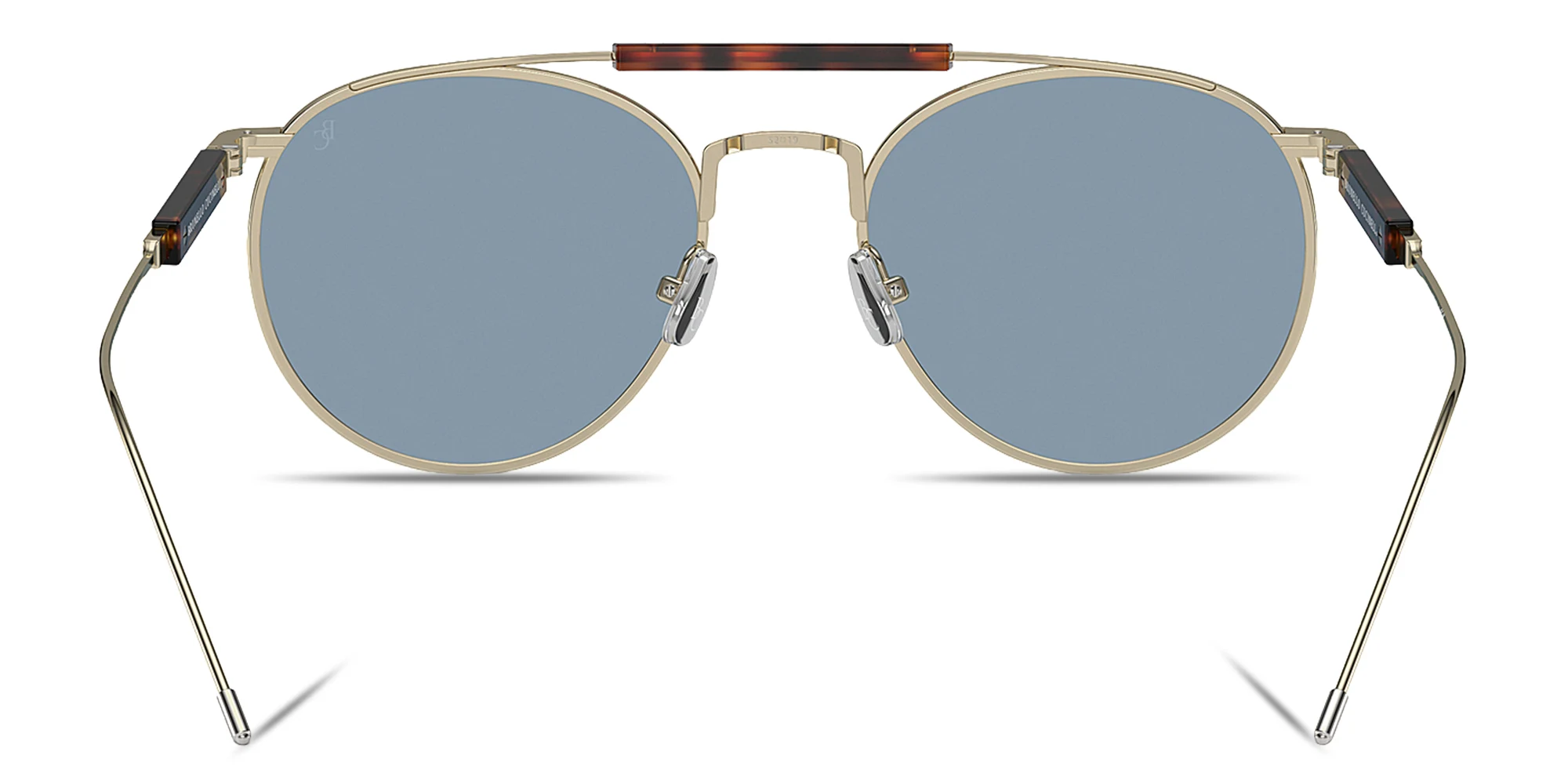 Shop BRUNELLO CUCINELLI Sartorial Sunset Unisex Round Sunglasses in Polished Gold online.