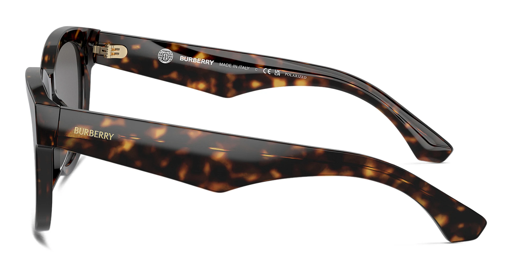 Shop BURBERRY Logo Panthos Sunglasses in Havana online.