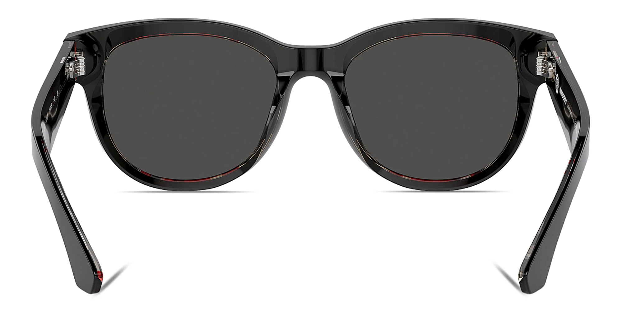 Shop BURBERRY Logo Print Panthos Sunglasses in Black online.