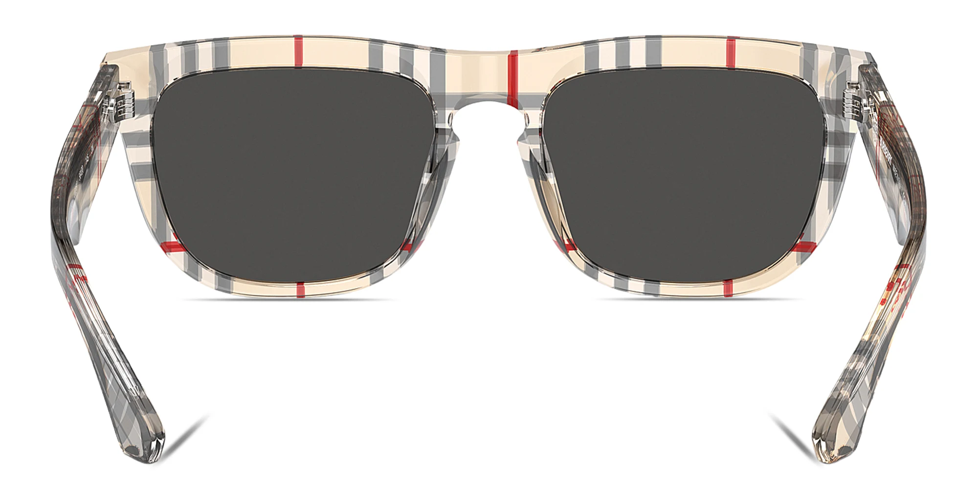 Shop BURBERRY Vintage Check Square Sunglasses in Brown online.