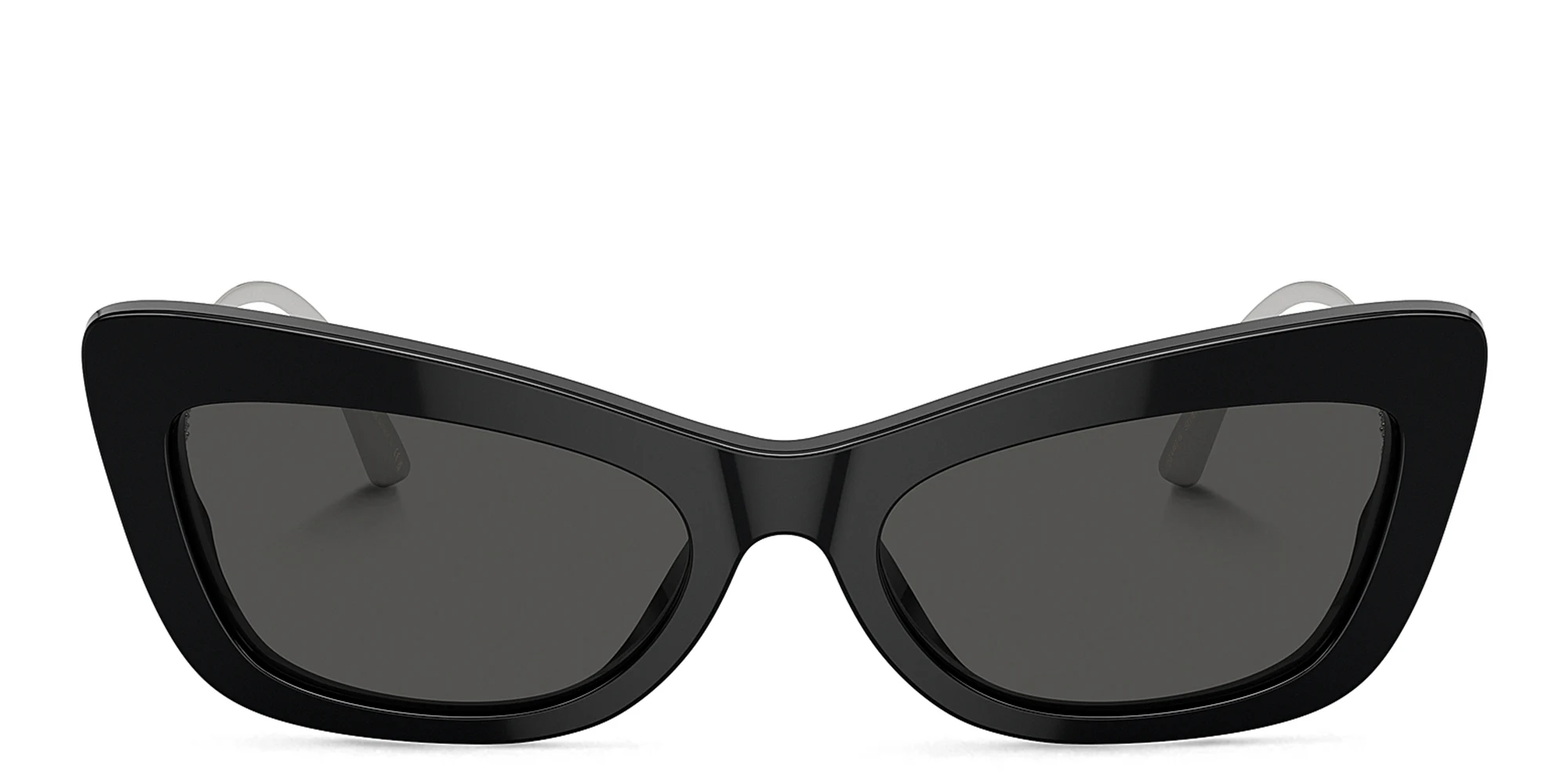 Shop Dolce & Gabbana Rhinestone DG Motif Cat-Eye Sunglasses in Black online.