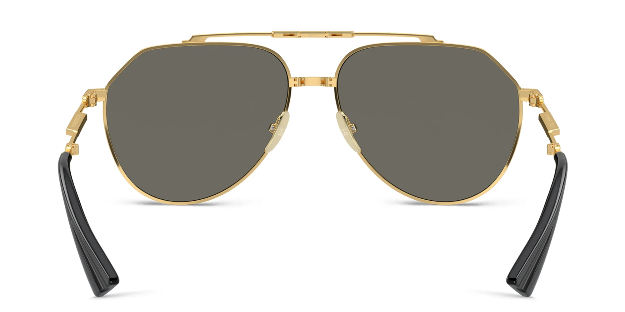 Shop Dolce & Gabbana Logo Aviator Sunglasses in Gold online.