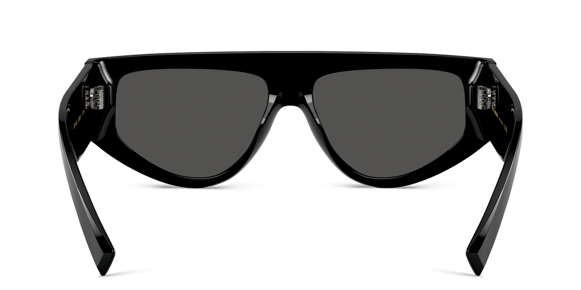 Shop Dolce & Gabbana Logo Rectangle Sunglasses in Black online.