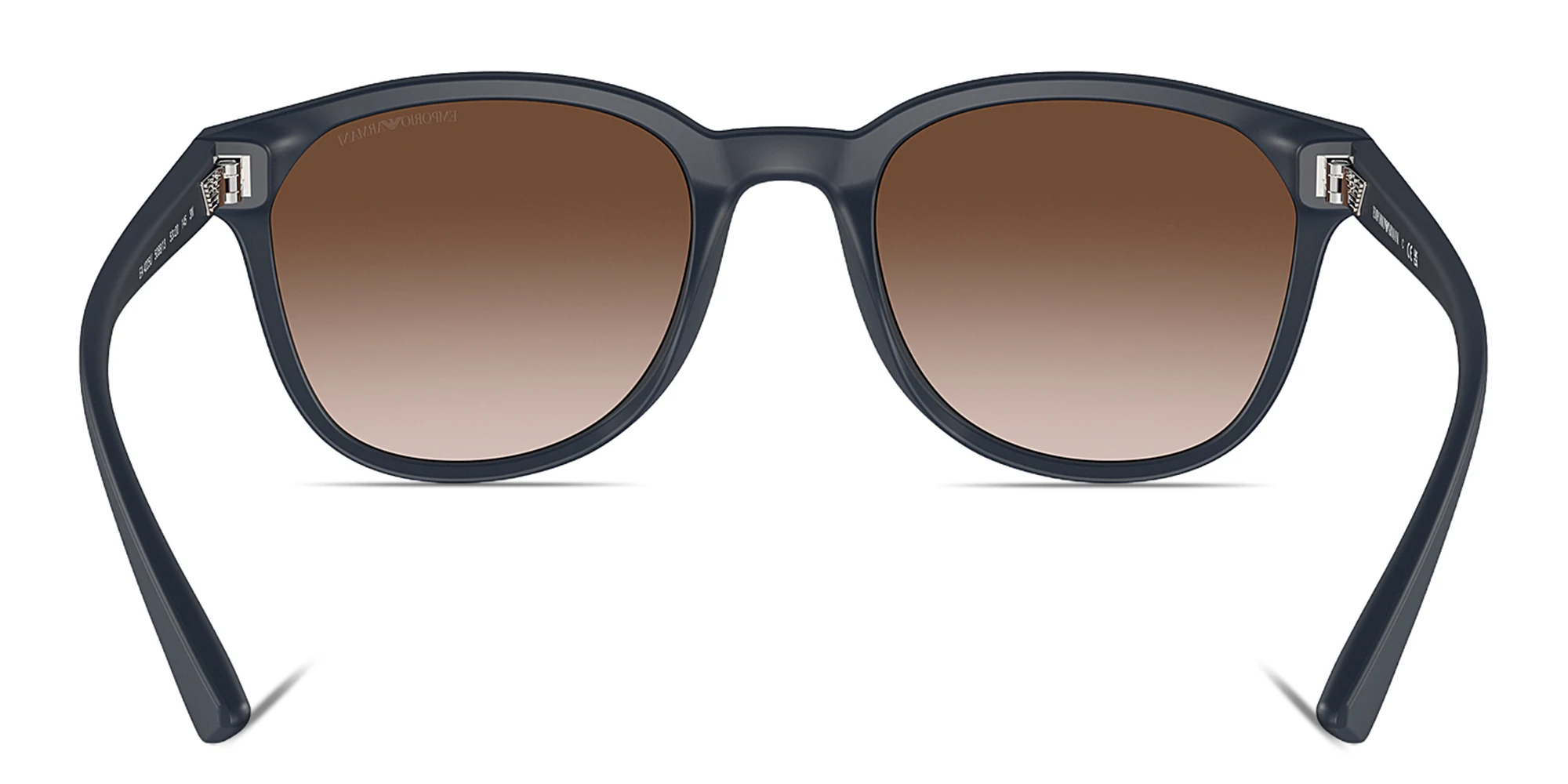 Shop Emporio Armani Logo Panthos Sunglasses in Blue online.
