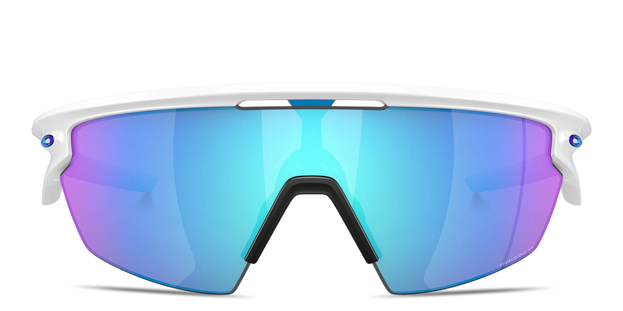 Shop Oakley Sphaera Unisex Half-Rim Mask Sunglasses in White online.
